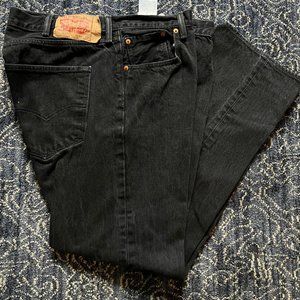 Levis 501 Original Fit Jeans Straight Leg Button Fly 100% Cotton Black --